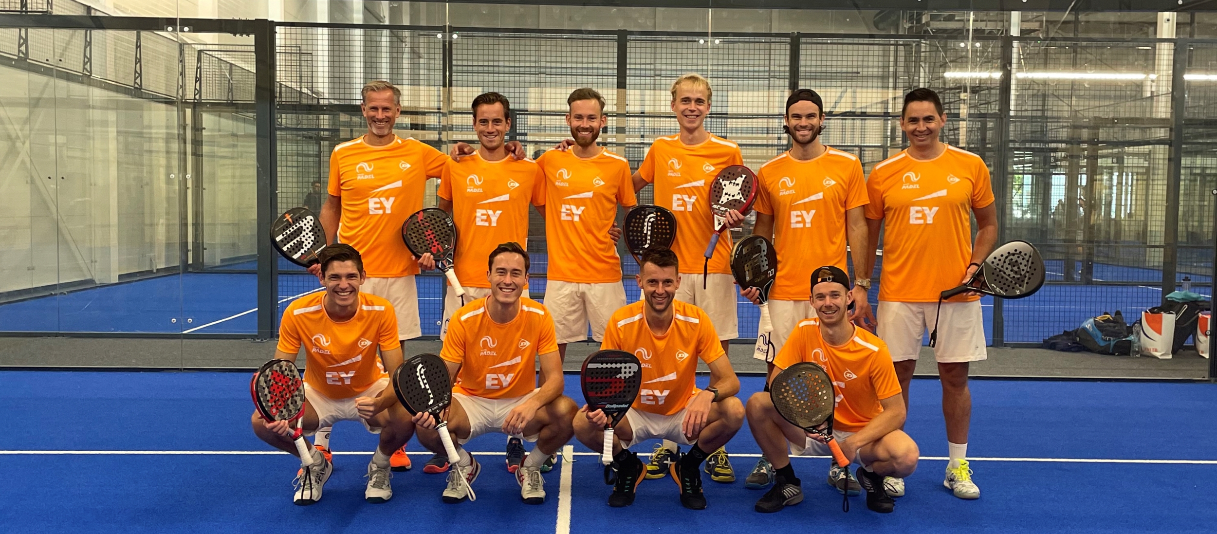 Groepsfoto Nederlands team WK kwalificatie Padel 2022